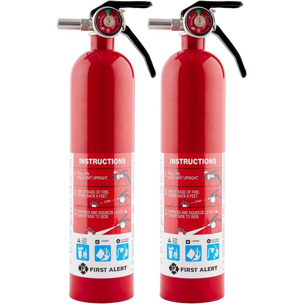 2-Pack First Alert HOME1 Rechargeable Fire Extinguisher