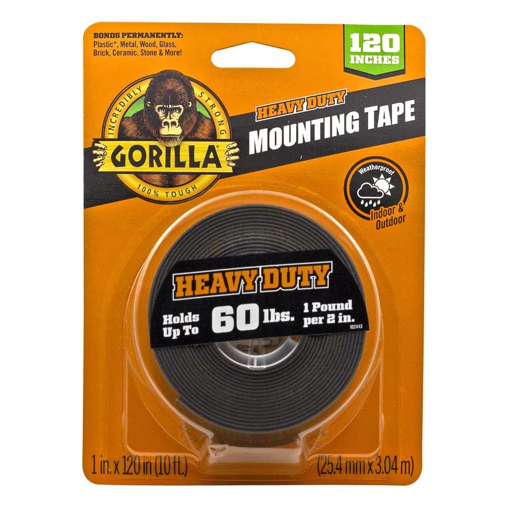 Gorilla Heavy Duty Double Sided Mounting Tape (1" x 120")