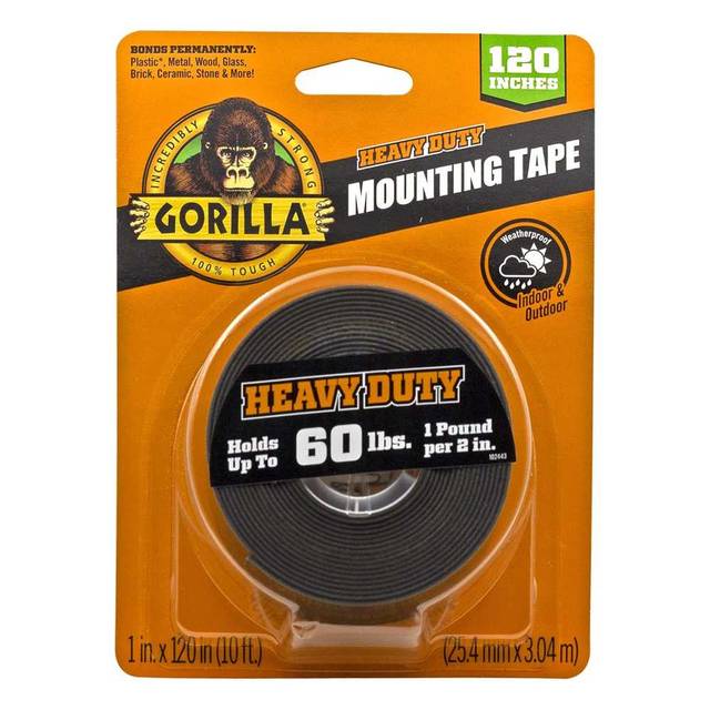 Gorilla Heavy Duty Double Sided Mounting Tape (1" x 120")