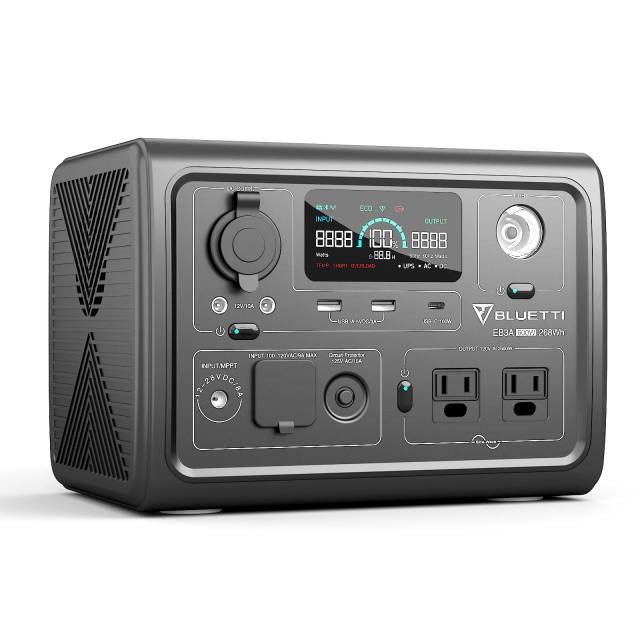 Bluetti EB3A 600W/268Wh LiFePO4 Power Station