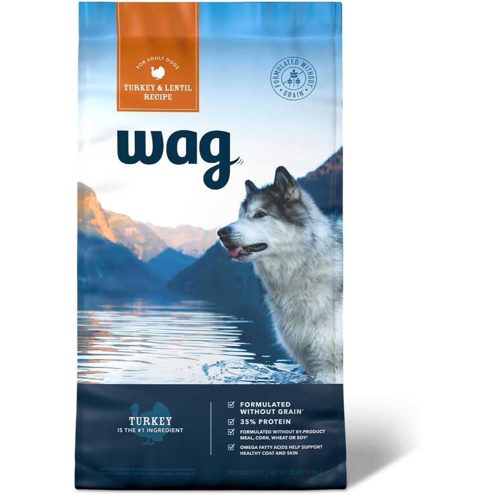 Prime Members: Wag Grain-Free High-Protein Dog Food, 24 lbs. (Turkey & Lentil)