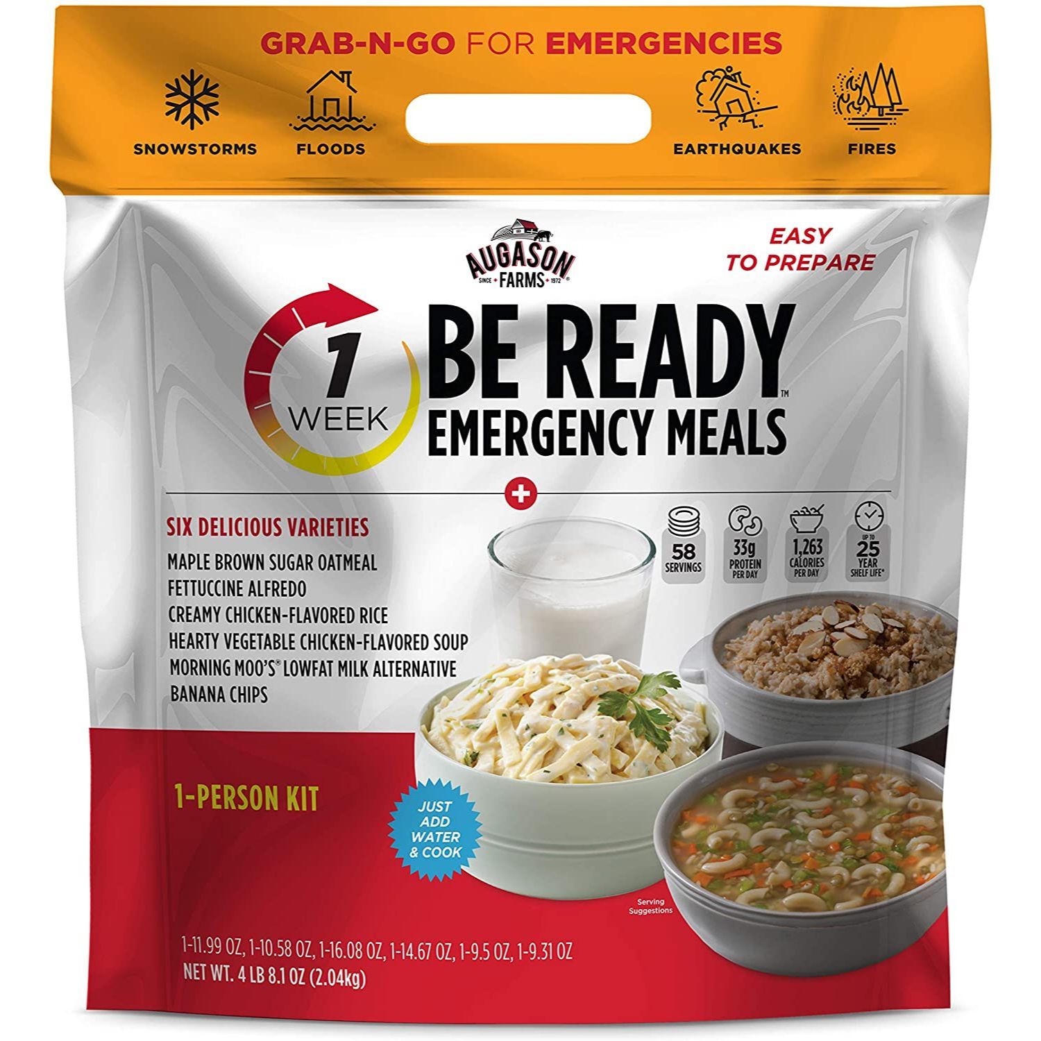 Augason Farms BE Ready 1-Week Food Supply
