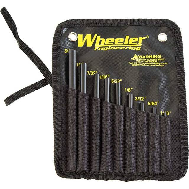 9-Piece Wheeler Engineering Roll Pin Starter Punch Set for Gunsmithing