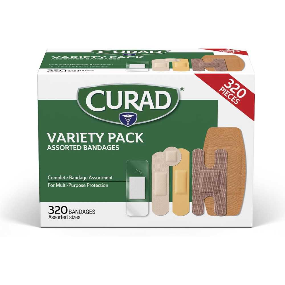 320-Pack Curad Assorted Bandages Bulk Variety Pack