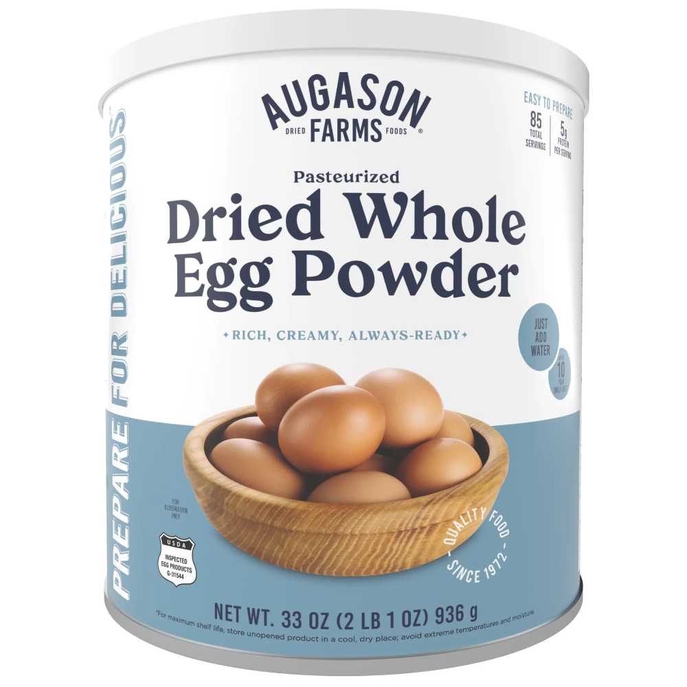 (BOGO) 2-Pack Augason Farms Whole Egg Powder Can ($46.99 / Can)