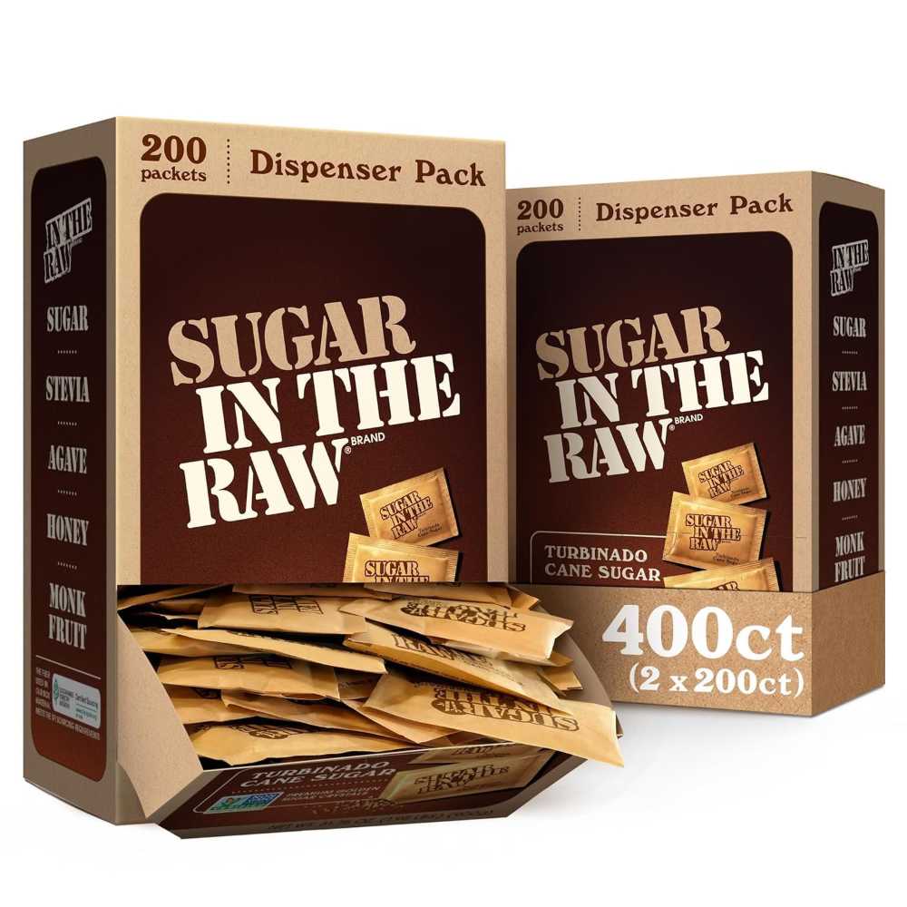 400-Pack Sugar In The Raw Turbinado Cane Sugar Packets