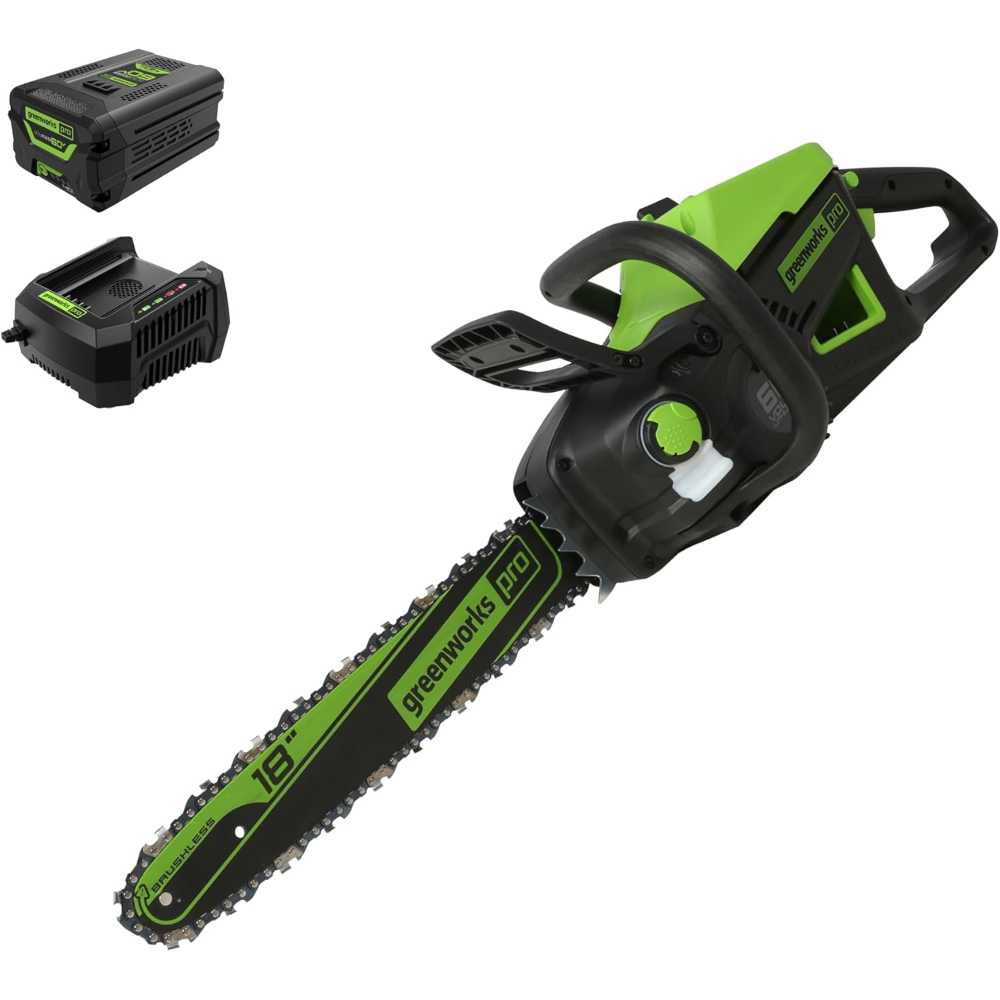 Greenworks 60V 18" Brushless Cordless Chainsaw w/ 4.0Ah Battery & Charger
