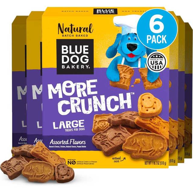 6-Pack Blue Dog Bakery Natural Dog Treats, 18 oz. (Assorted Flavors)