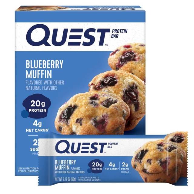 4-Pack Quest Nutrition Blueberry Muffin Protein Bar