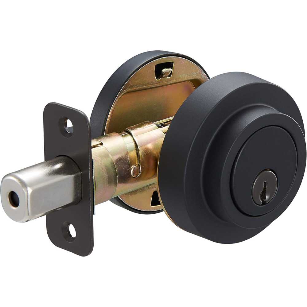 Amazon Basics Round Deadbolt Door Key Lock