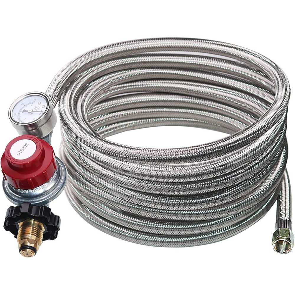 Dozyant 12' 0-30 PSI Adjustable Propane Regulator w/ Gauge