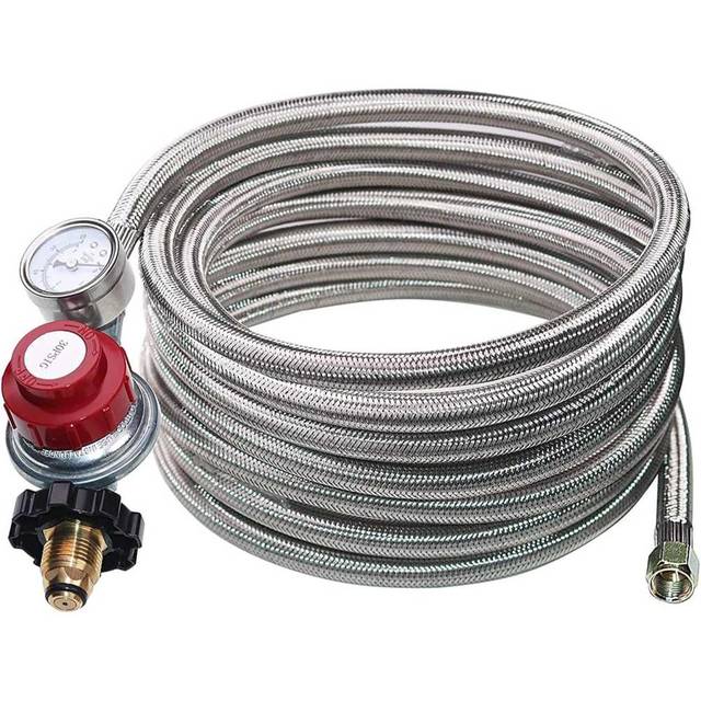 Dozyant 12' 0-30 PSI Adjustable Propane Regulator w/ Gauge