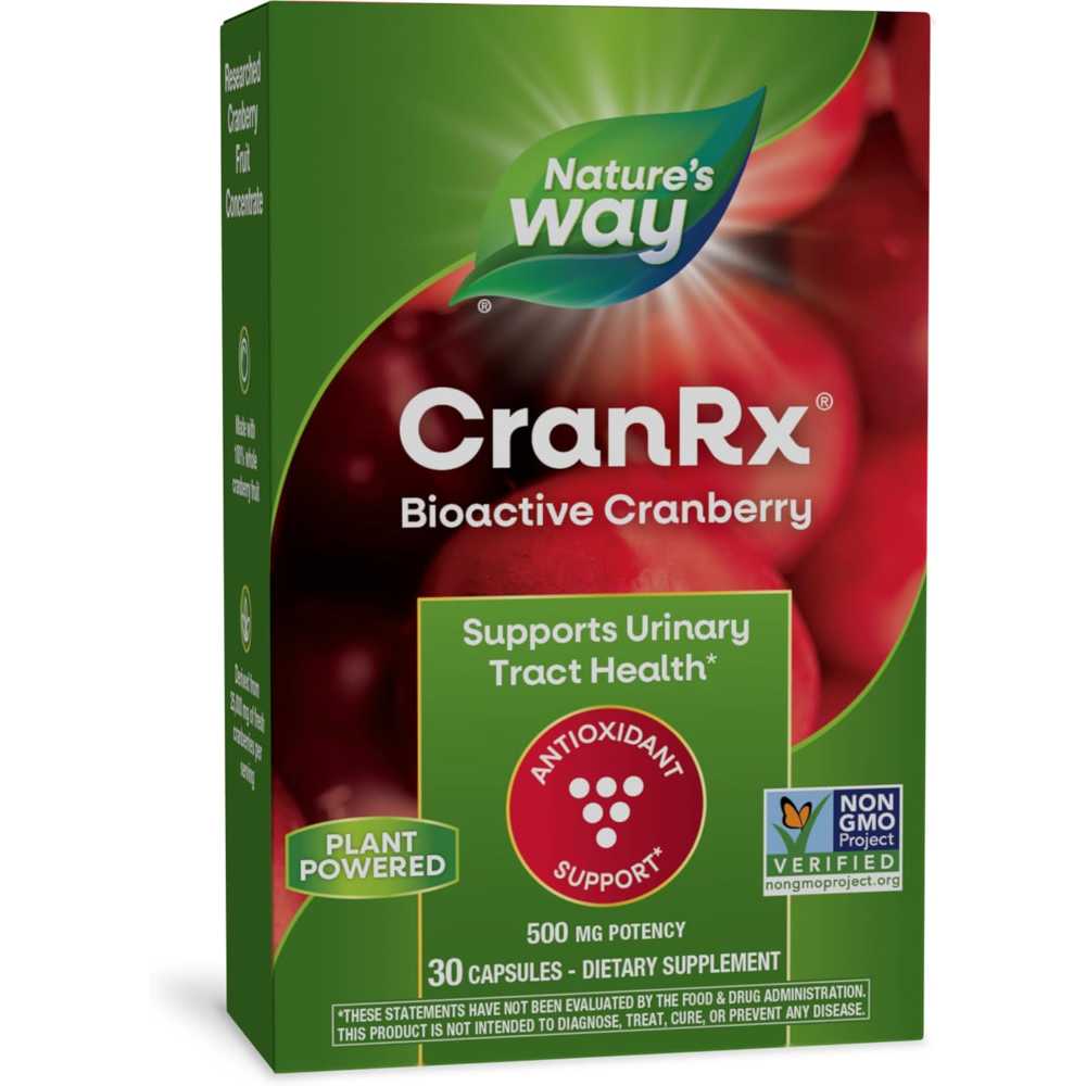 30-Pack Nature's Way CranRx BioActive Cranberry Urinary Tract Health Capsules