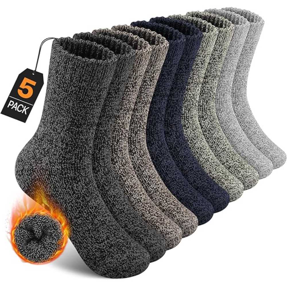 5-Pairs UUMIAER Merino Wool Socks