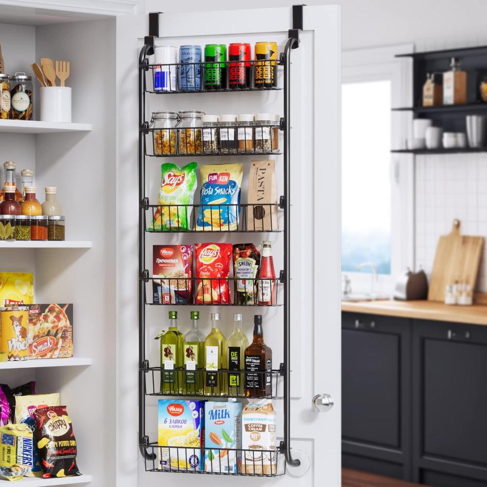 Delamu Heavy-Duty 6-Tier Over the Door Pantry Storage