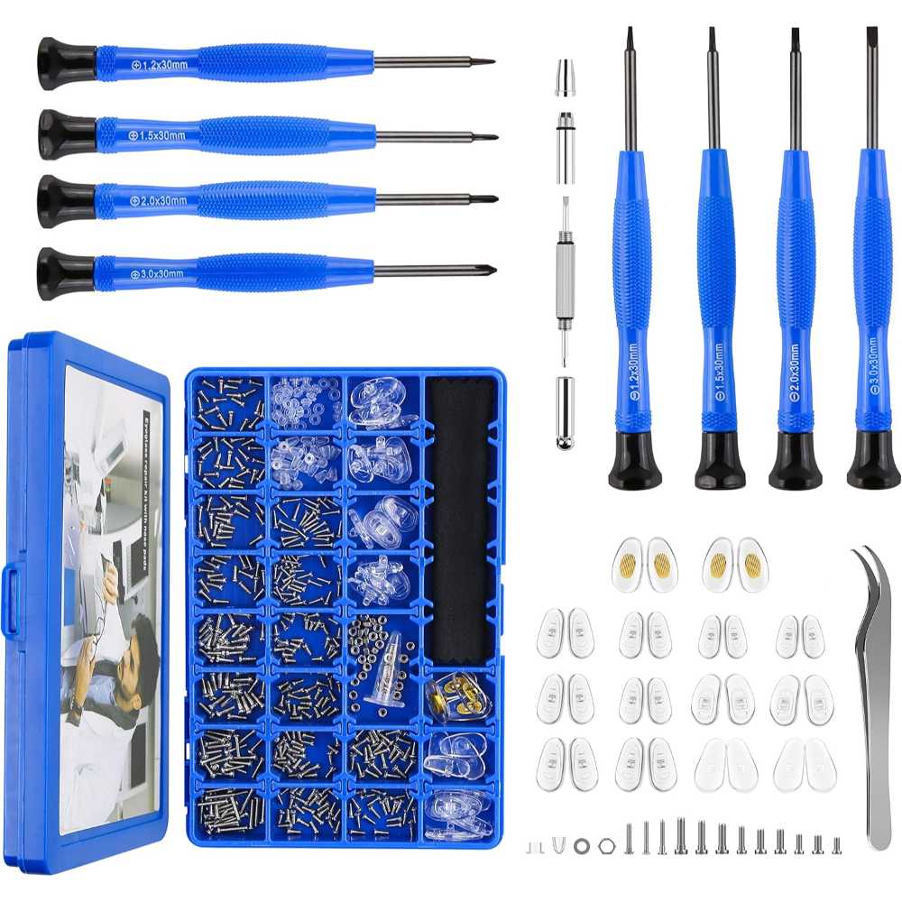 HQVOIC Magnetic Eyeglass Repair Kit w/ Screws & Pads