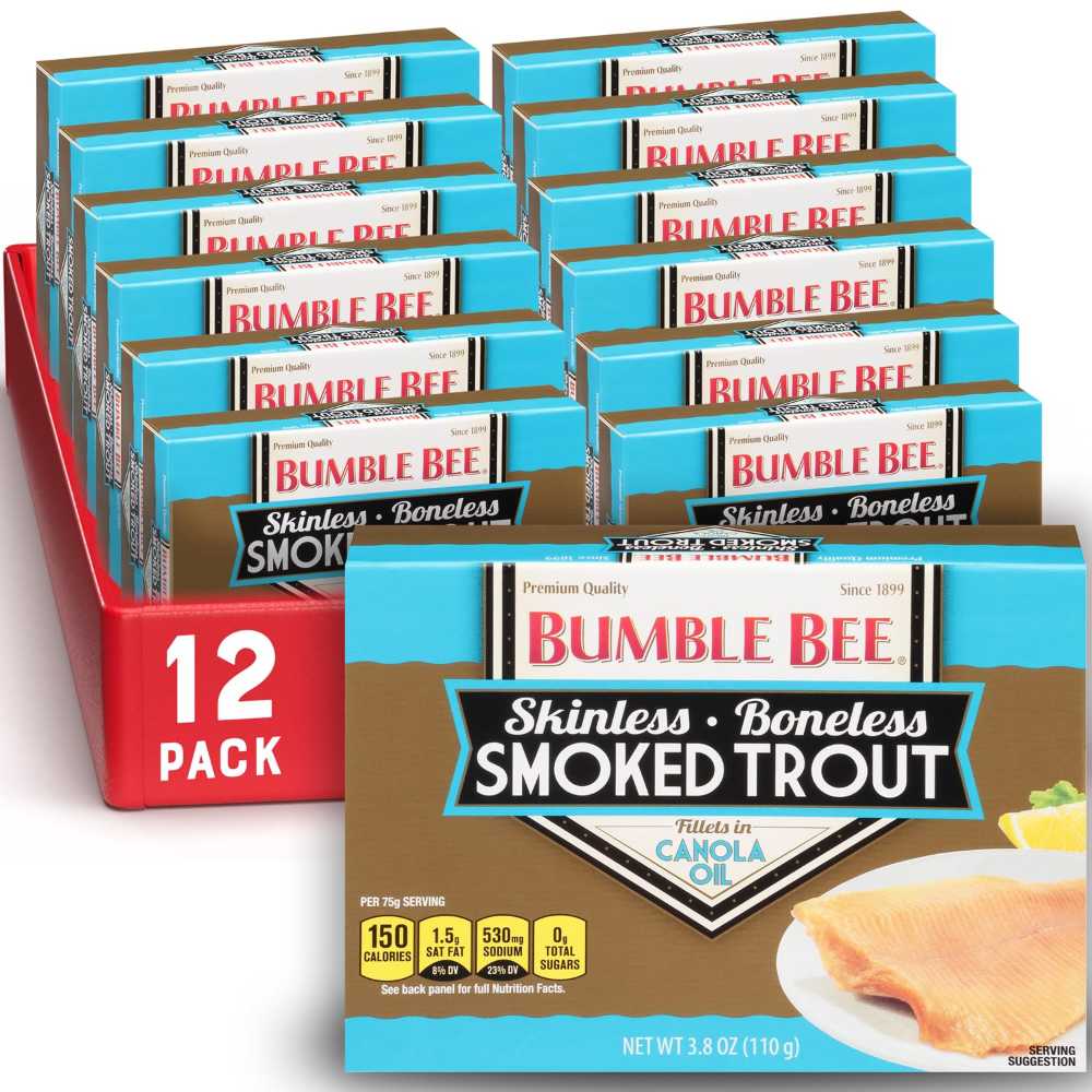 12-Pack Bumble Bee Smoked Trout Fillets, 3.8 oz.