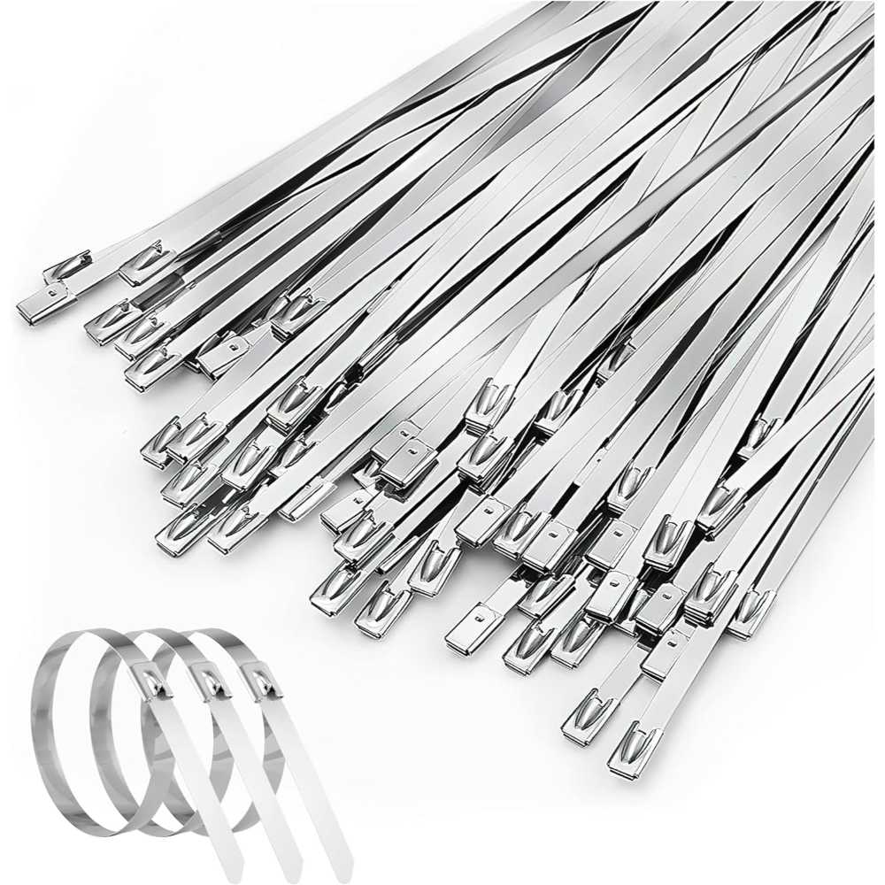500-Pack Foneso 11.8" Stainless Steel Zip Ties