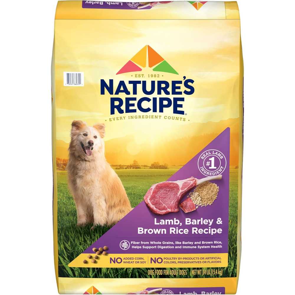 Nature′s Recipe Dry Dog Food, 34 lb. (Lamb, Barley & Brown Rice)
