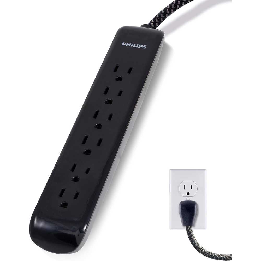 Philips 6-Outlet 1080-Joules Surge Protector w/ 10' Cord