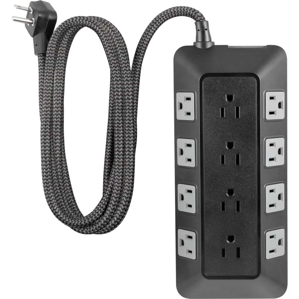 GE UltraPro Adapt 12-Outlet 3540J Surge Protector w/ 6' Braided Cord