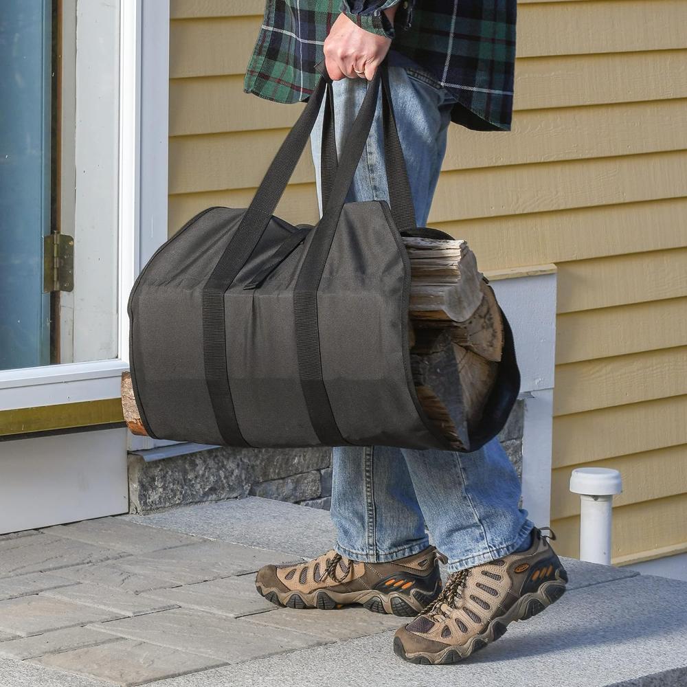 ShelterLogic 20" Heavy-Duty Water-Repellent Firewood Carrier Bag