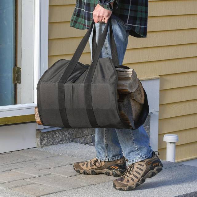 ShelterLogic 20" Heavy-Duty Water-Repellent Firewood Carrier Bag