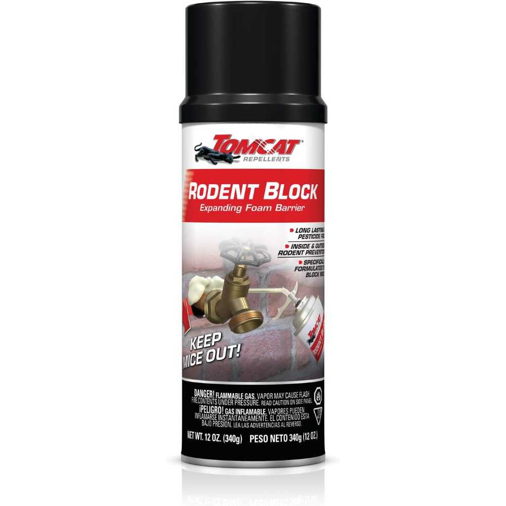 Tomcat Rodent Block Expanding Foam Barrier, 12 oz.
