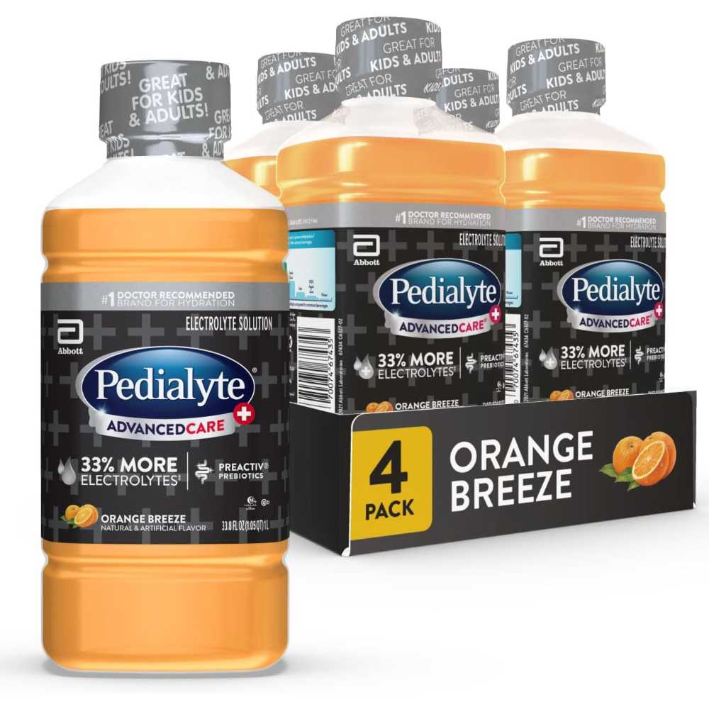 4-Pack Pedialyte AdvancedCare+ Electrolyte Hydration Drink, 33.8 oz.
