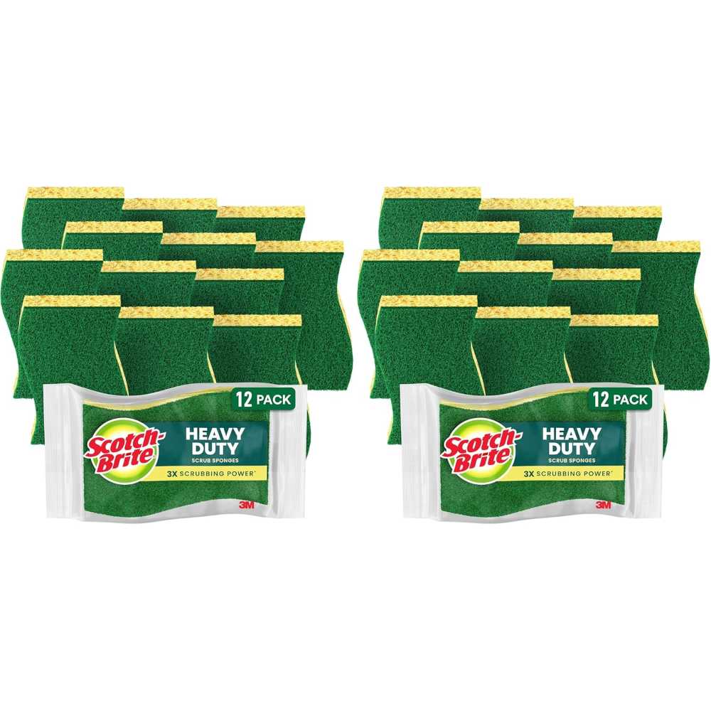 24-Pack Scotch-Brite Heavy Duty Scrub Sponges
