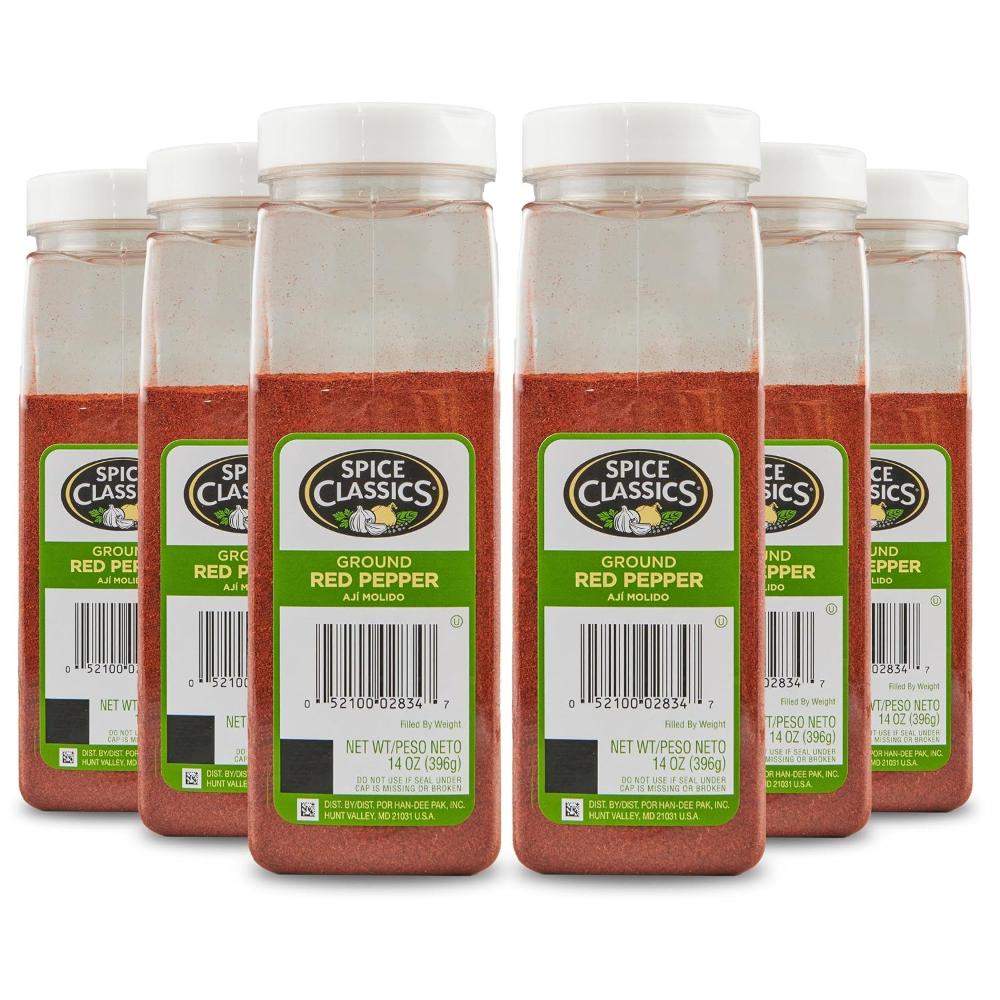 6-Pack Spice Classics Ground Red Pepper, 14 oz. ($3.58/Each)