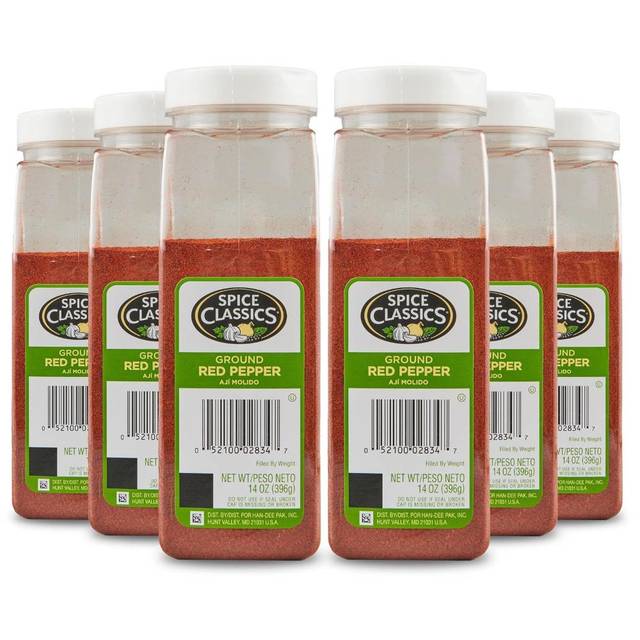 6-Pack Spice Classics Ground Red Pepper, 14 oz. ($3.58/Each)