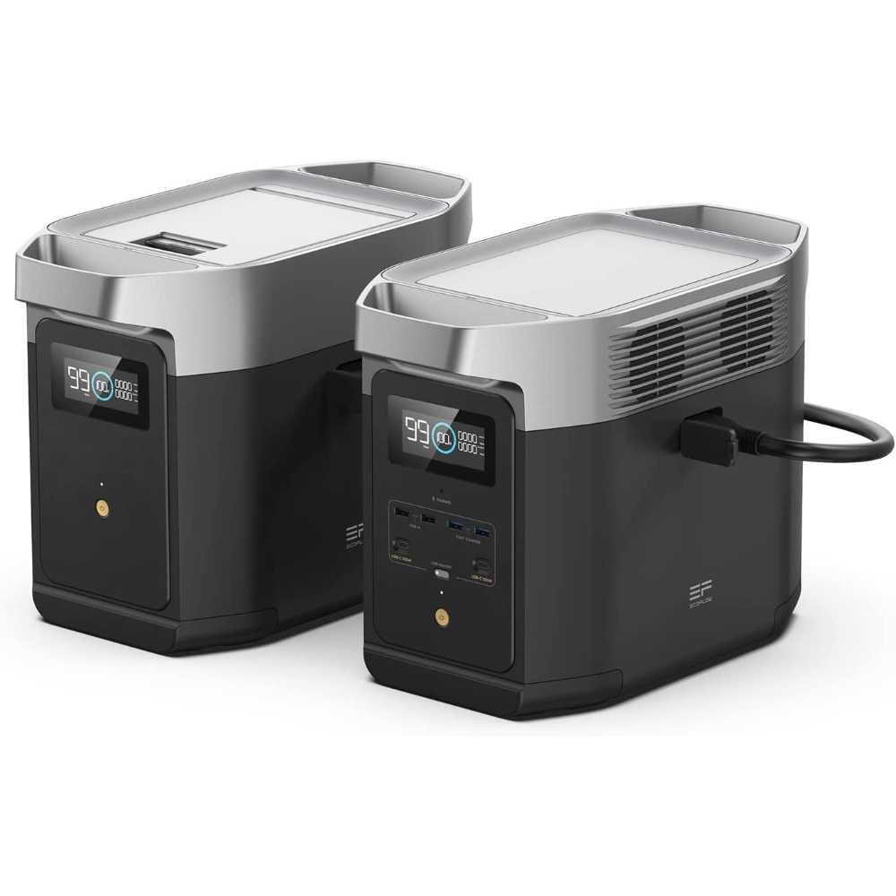 EcoFlow Delta 2 2048Wh/1800W LiFePO4 Power Station w/ Extra Battery