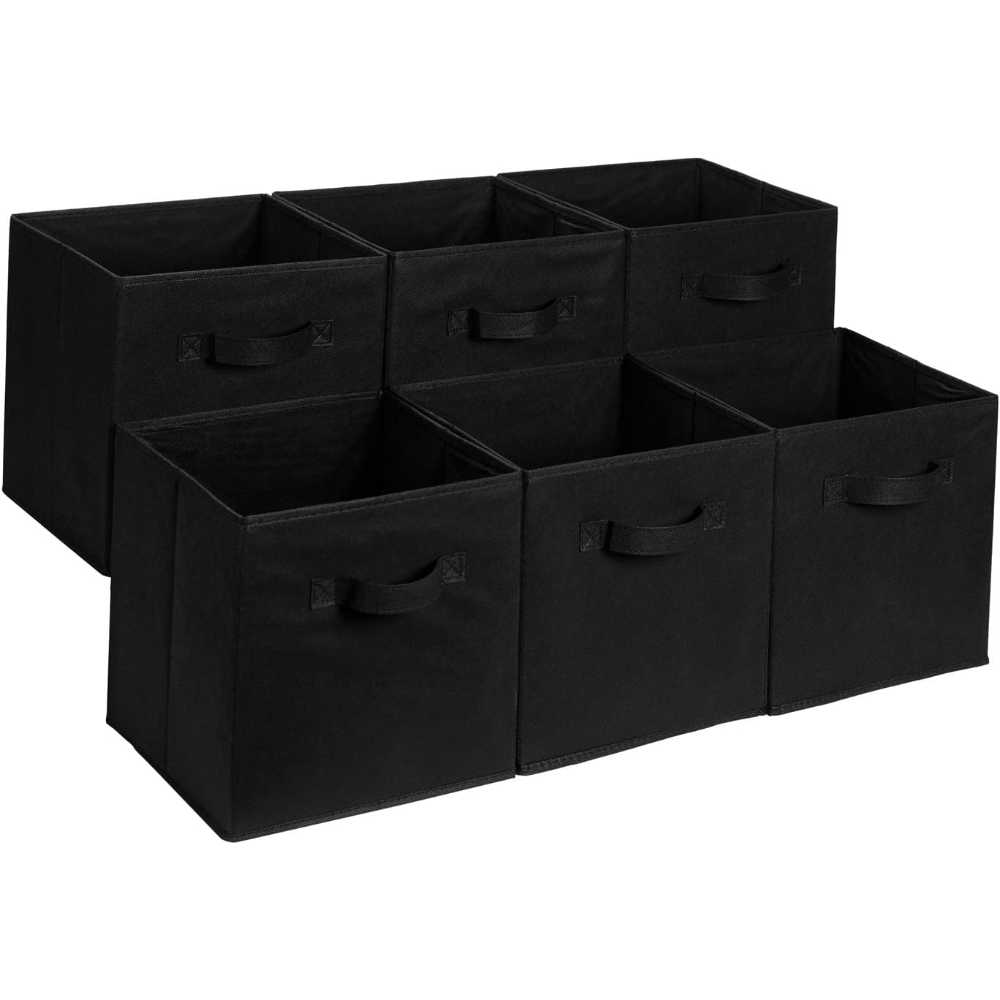 Prime Members: 6-Pack Amazon Basics Collapsible Fabric Storage Cubes (10.5" x 10.5" x 11")