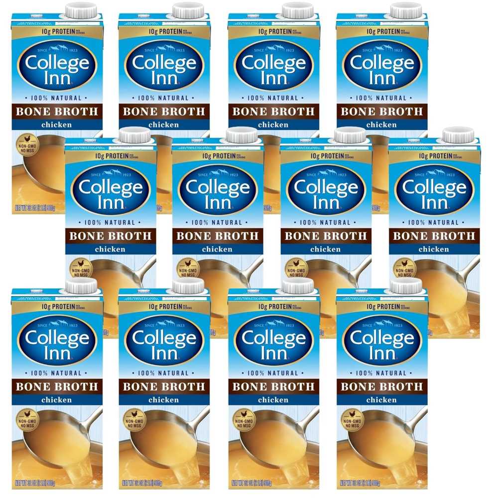 12-Pack College Inn Chicken Bone Broth, 32 oz.