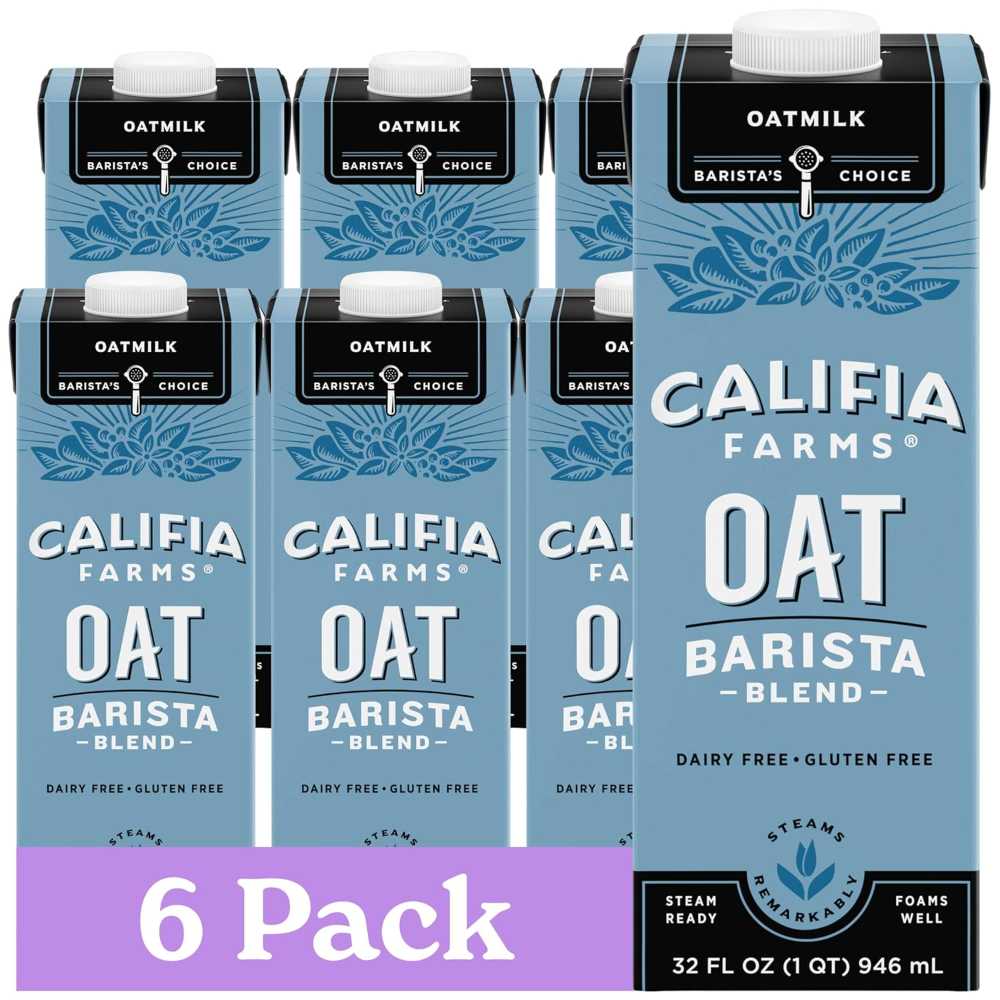 6-Pack Califia Farms Barista Blend Oat Milk, 32 oz.