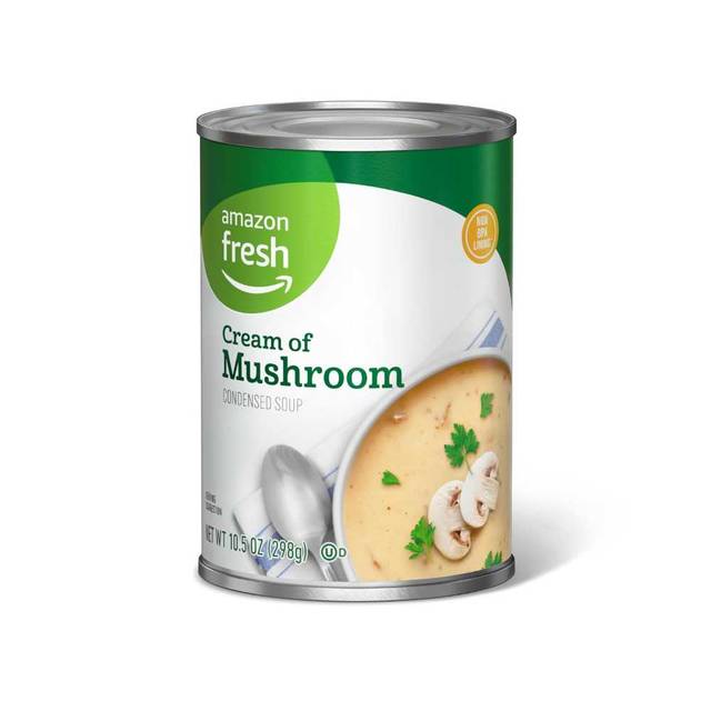 Amazon Fresh Condensed Cream of Mushroom Soup, 10.5 oz.