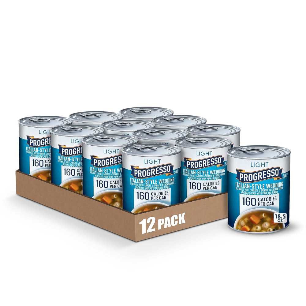 12-Pack Progresso Light Italian-Style Wedding Canned Soup, 18.5 oz.