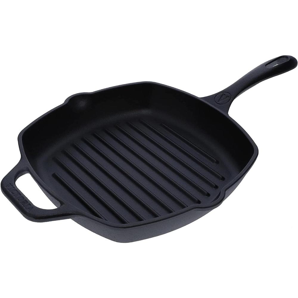 Victoria Cast Iron Square Grill Pan