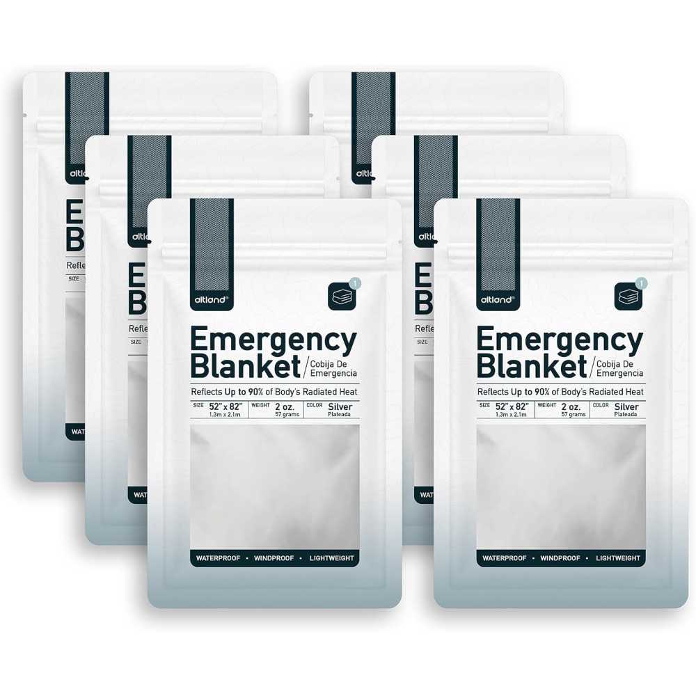 6-Pack Altland Emergency Mylar Blankets