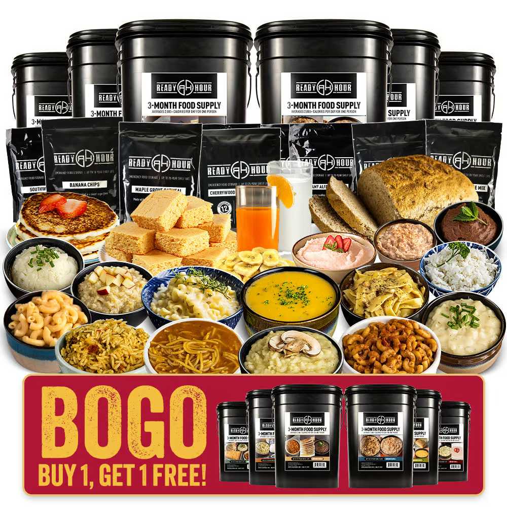 BOGO: 3-Month Food Supply (2,000+ calories/day)