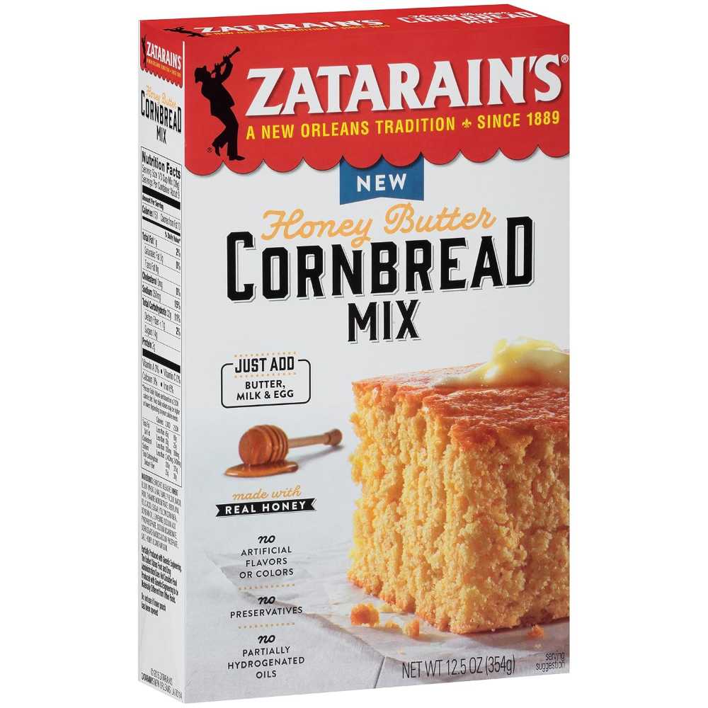 6-Pack Zatarain's Honey Butter Cornbread Mix, 12.5 oz.