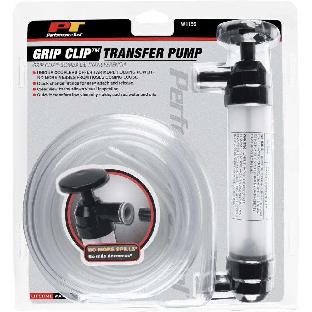 Performance Tool Grip Clip Transfer Pump for Fluids/Air