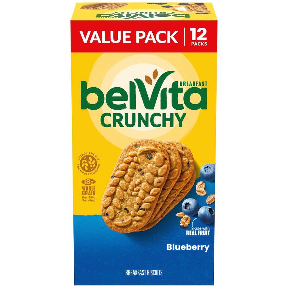 12-Pack belVita Blueberry Breakfast Biscuits (4 Biscuits Per Pack)