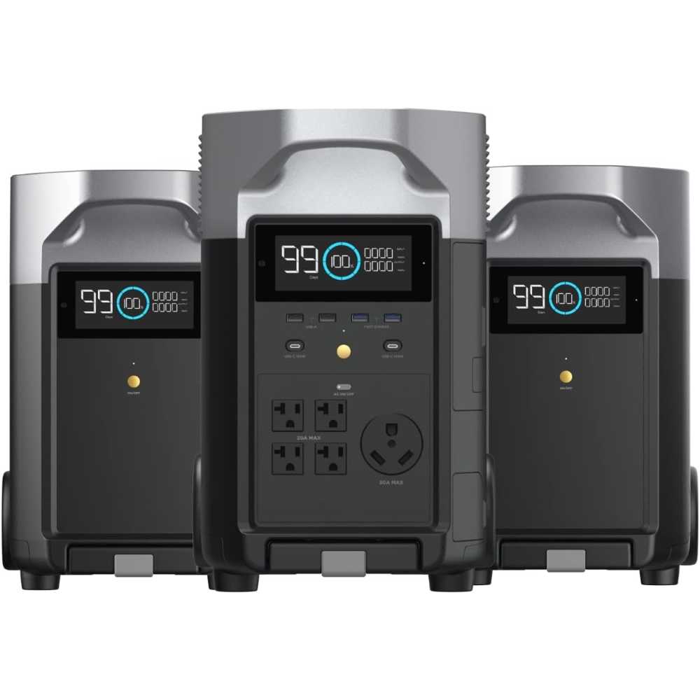 Prime Members: EcoFlow Delta Pro 10.8kWh/3600W LifePO4 Power Station w/ 2x Extra Batteries + Free 45W Solar Panel