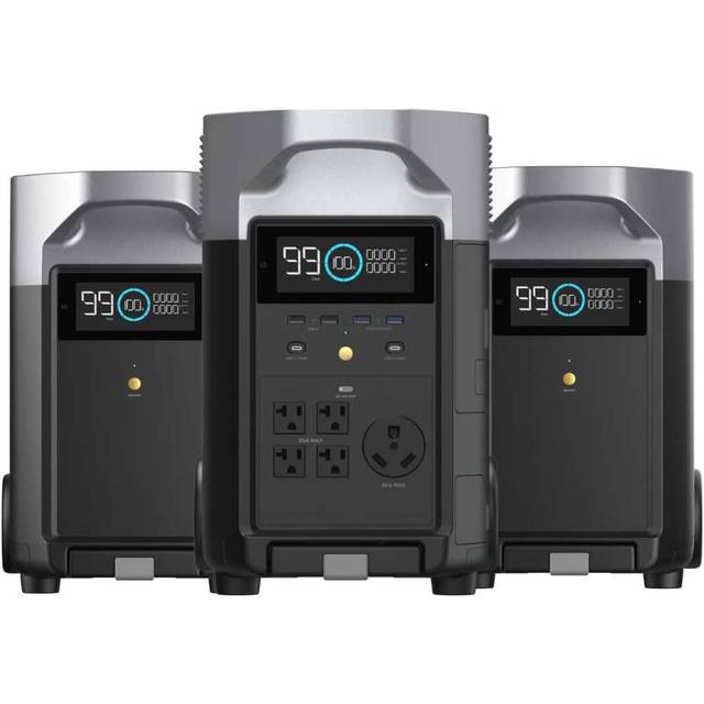 Prime Members: EcoFlow Delta Pro 10.8kWh/3600W LifePO4 Power Station w/ 2x Extra Batteries + Free 45W Solar Panel