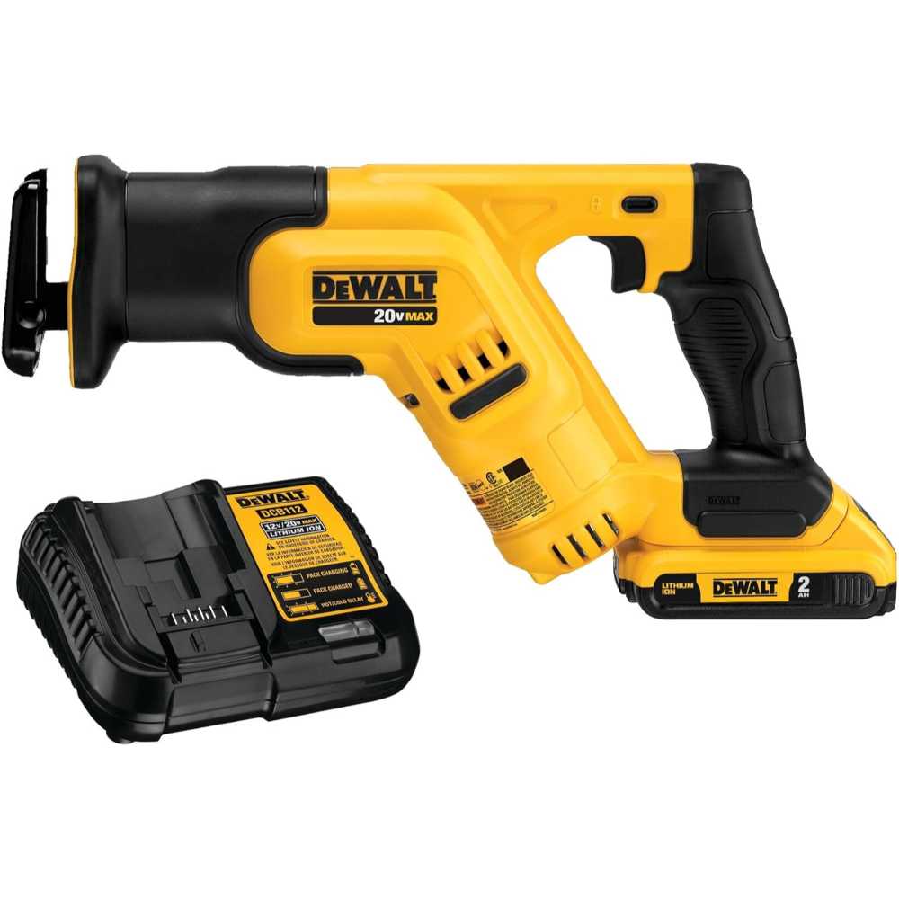 DEWALT 20V MAX Cordless Reciprocating Saw Kit w/ 2Ah Battery & Charger