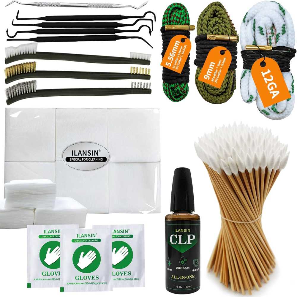 Ilansin Universal Gun Cleaning Kit w/ 3x Snakes + CLP