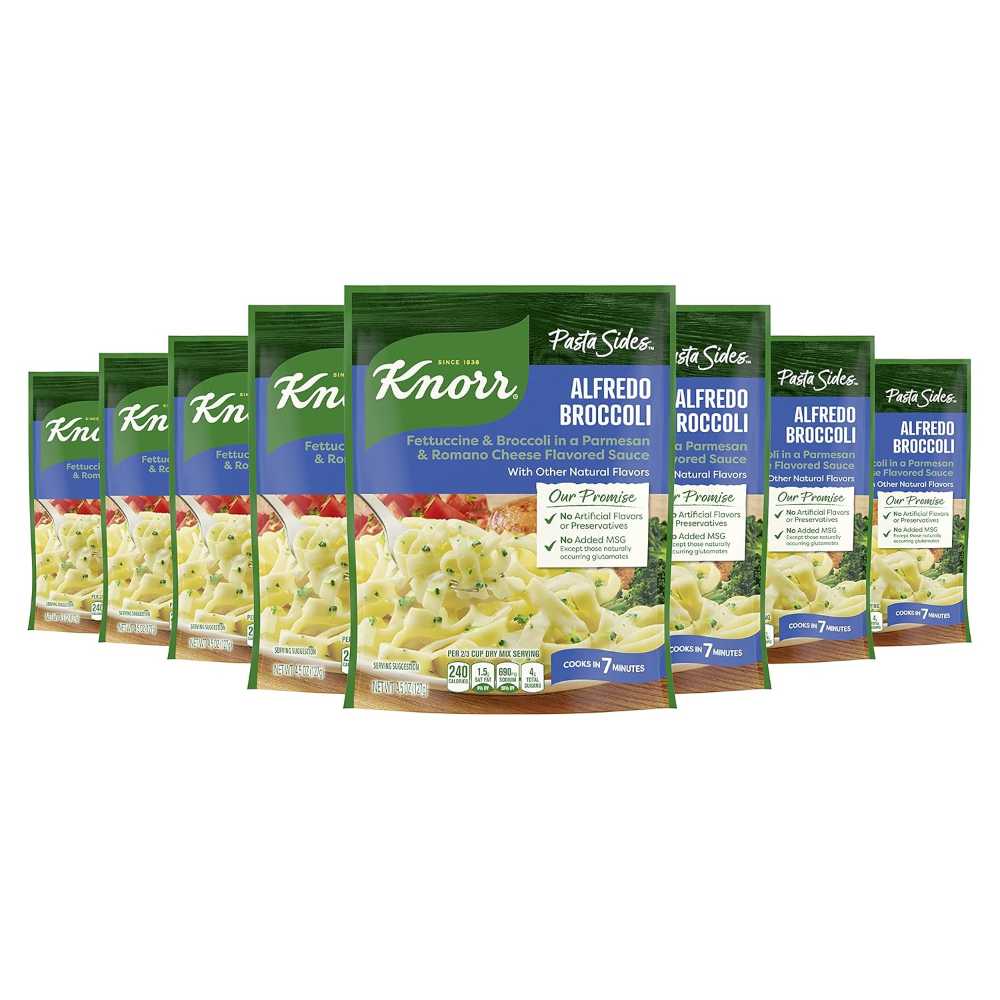 8-Pack Knorr Alfredo Broccoli Pasta Sides Dish, 4.5 oz.