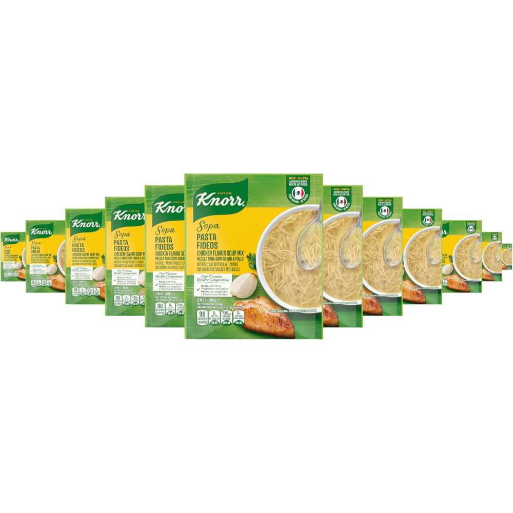 12-Pack Knorr Sopa Pasta Fideos Chicken Soup Mix, 3.5 oz.